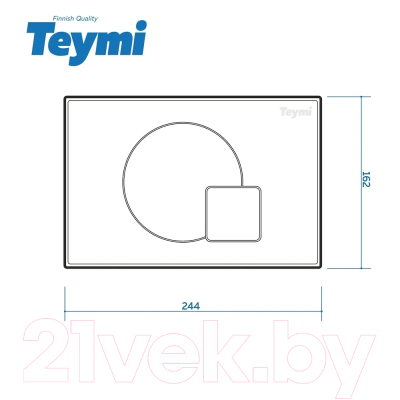 Кнопка для инсталляции Teymi Ellie / T70023BM (черный матовый)