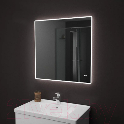 Зеркало Teymi Aina 80x80 / T20006С (подсветка, часы)