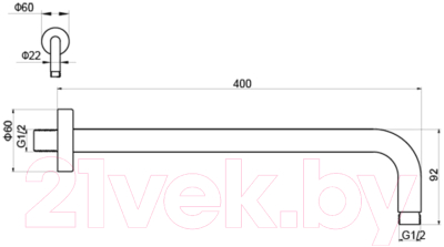 Изображение товара Душевой кронштейн Aquatek AQ2176MB (черный матовый)