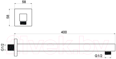 Изображение товара Душевой кронштейн Aquatek AQ2177MB (черный матовый)