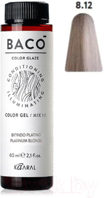 Крем-краска для волос Kaaral Baco Color Glaze 8.12 (60мл)
