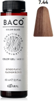 Крем-краска для волос Kaaral Baco Color Glaze 7.44 (60мл) - 