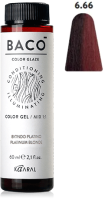 Крем-краска для волос Kaaral Baco Color Glaze 6.66 (60мл) - 