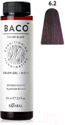 Крем-краска для волос Kaaral Baco Color Glaze 6.2 (60мл)