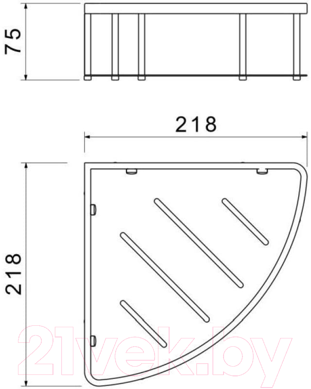 Полка для ванной Aquatek AQ4926CR