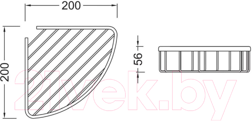 Полка для ванной Aquatek AQ4906CR