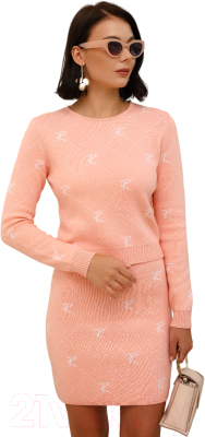 Комплект одежды Romgil РВ0019-ХЛ2 (р.170-84-90, розовый персик/белый)