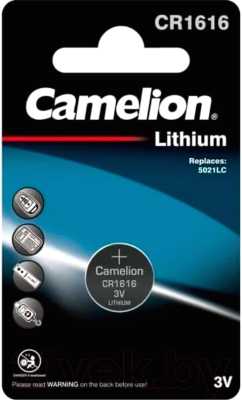 Батарейка Camelion CR1616-BP1 3V 10/1800