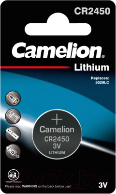 Батарейка Camelion CR2450-BP1 3V 10/1800