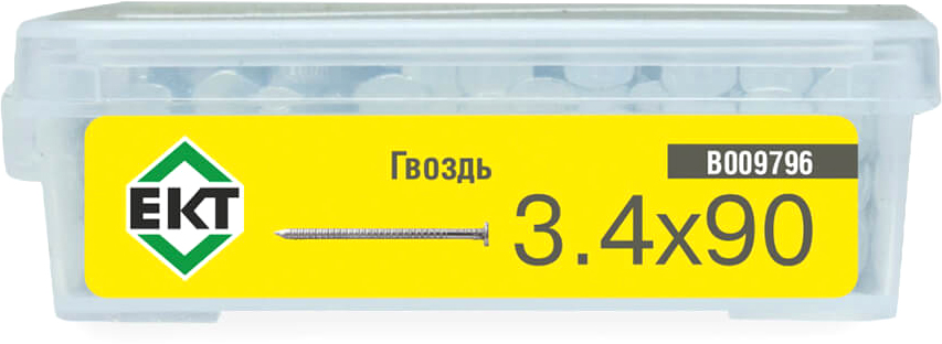 Гвоздь ершеный ЕКТ 3.4x90 / B009796 (400г, цинк) — фото 4