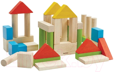 Развивающий игровой набор Plan Toys Кубики 40 цветных блоков / 5513