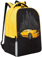 Школьный рюкзак Grizzly RB-451-8 (черный/желтый) - 