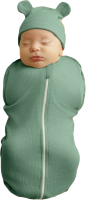 Пеленка-кокон детская Amarobaby Fashion / AB-OD22-FS571/13-56 (зеленый, р. 56-68) - 