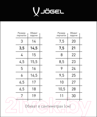 Перчатки вратарские Jogel Magnum Perfomance EL4 Roll (р.10.5, белый)