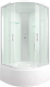Душевая кабина IVA 90x90x215 / SC90CM (белый/матовое стекло) - 