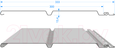 Сайдинг Docke Premium Брус D6S / PSBR-1086 (графит)