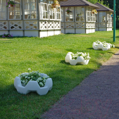 Ваза садовая Rostok Flox / 920.0001.001.0 (белый)