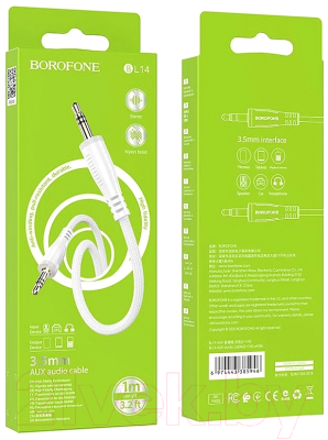 Кабель Borofone AUX BL14 / 85946 (1м, белый)