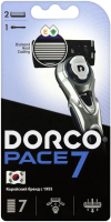Бритвенный станок Dorco Pace 7 (+ 2 кассеты) - 