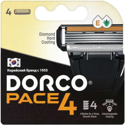 Набор сменных кассет Dorco Pace 4 (4шт)