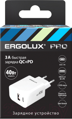 Адаптер питания сетевой Ergolux ELX-РA04QC-C01
