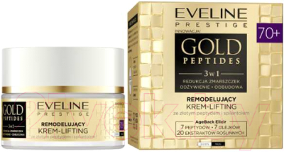 Крем для лица Eveline Cosmetics Gold Peptides Ремоделирующий 70+ с пептидами день/ночь (50мл)