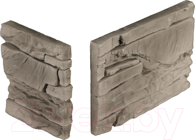 Декоративный камень гипсовый Air Stone Мадрид угловой элемент А07.33.У (антрацит)