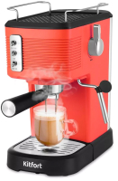 Кофеварка эспрессо Kitfort KT-7180-1 (черный/красный) - 