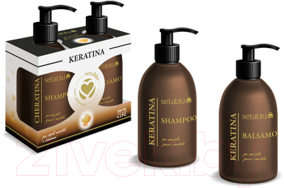 Набор косметики для волос Setablu Keratin Шампунь для волос+Бальзам-ополаскиватель (300мл+300мл)