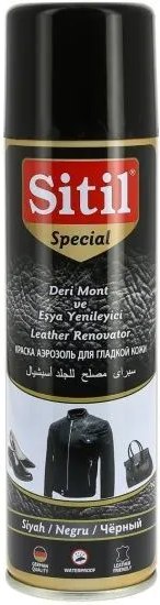 Краска для обуви Sitil Leather Renovator Spr (250мл, черный)