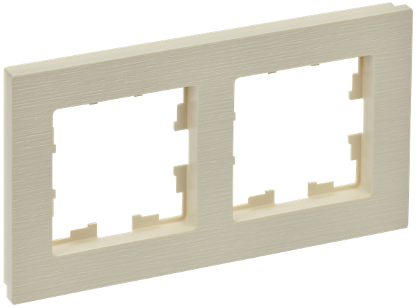Рамка для выключателя IEK Brite BR-M22-51-K10 (бежевый рифленый)