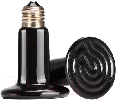 Лампа для террариума Mclanzoo Обогрев D75мм 200Вт / 8624044/MZ (черный)