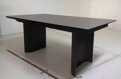 Обеденный стол M-City Ragnar 180 / 626M05471 (1699 серая кожа/керамика/темно-серый)
