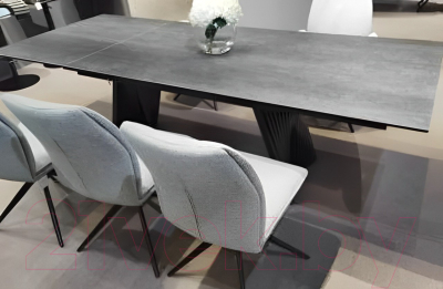 Обеденный стол M-City Yoakim 180 / 626M05472 (1704 темно-серый мрамор/керамика/темно-серый)