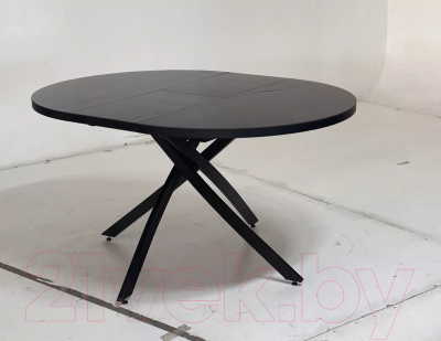 Обеденный стол M-City Дарио D110 раскладной / 464M05639 (черный стекло/черный)