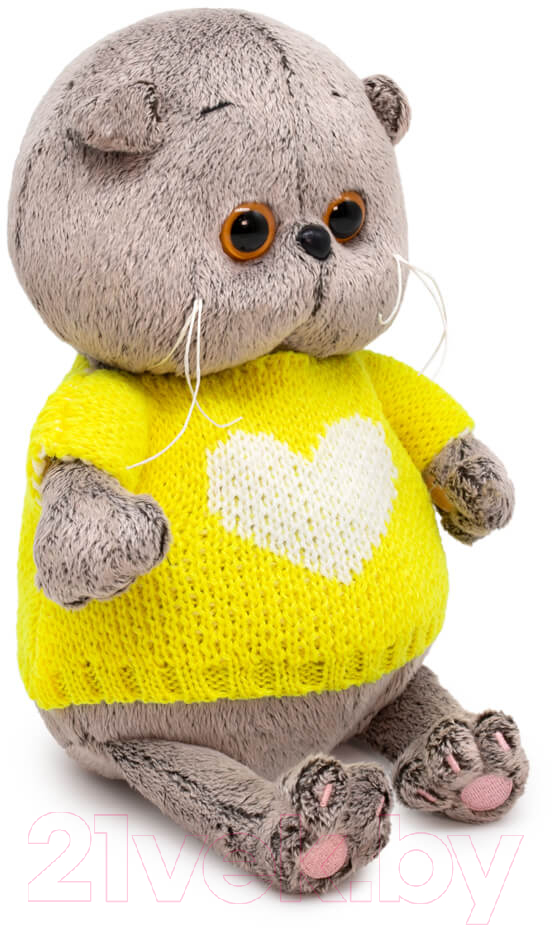 Мягкая игрушка Budi Basa Басик Baby в свитере с сердцем / BB-133