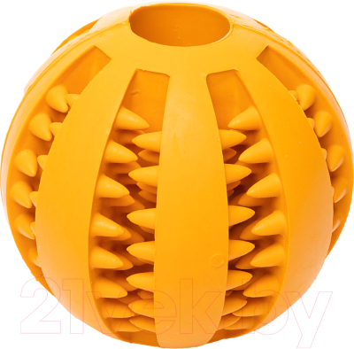 Игрушка для собак Duvo Plus Мяч зубочистик / 400016 (оранжевый)
