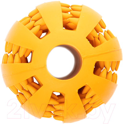 Игрушка для собак Duvo Plus Мяч зубочистик / 400016 (оранжевый)