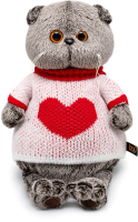 Мягкая игрушка Budi Basa Басик в свитере с сердцем / Ks22-249 - 