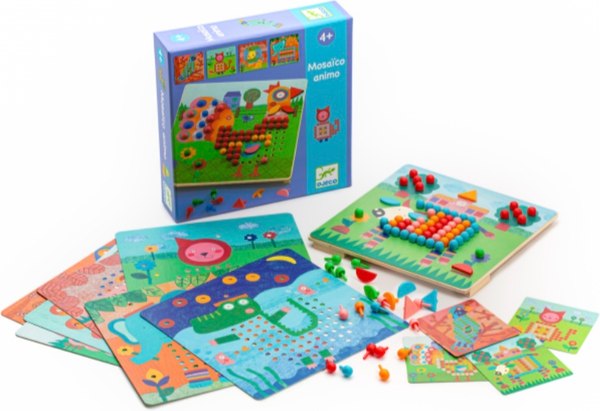 Развивающая игра Djeco Мозаика. Животные / 08137