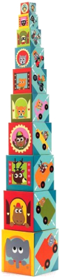 Развивающая игрушка Djeco Кубики-пирамида. Машины / 08508