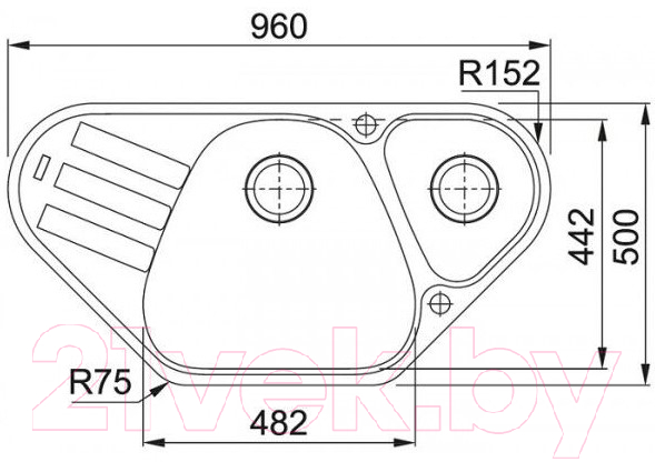 Мойка кухонная Franke AZG 661-E (114.0489.401)