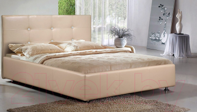 Полуторная кровать Мебель-Парк Софи 200x140 (кремовый)