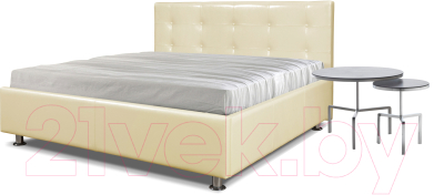 Полуторная кровать Мебель-Парк Софи 200x140 (кремовый)