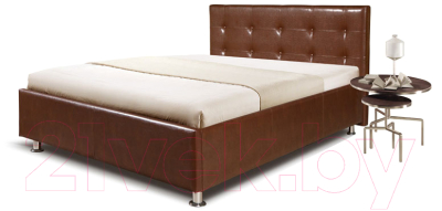 Полуторная кровать Мебель-Парк Софи 200x140 с подъемным механизмом (коричневый)