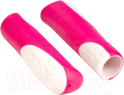 Грипсы для велосипеда Hualong HL-G109PW (розовый/белый)