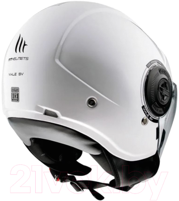 Мотошлем MT Helmets Viale SV Solid A0 (S, белый перламутр)