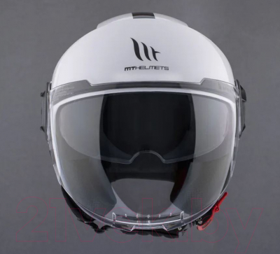 Мотошлем MT Helmets Viale SV Solid A0 (S, белый перламутр)