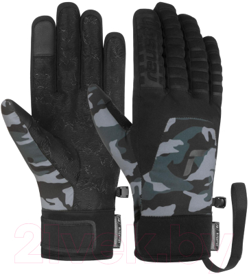 Перчатки лыжные Reusch Raptor R-Tex Xt Touch-Tec / 6202223-5570 (р-р 10.5, Dark Camo/Black Inch)