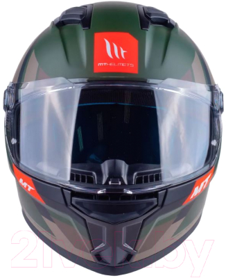 Мотошлем MT Helmets Stinger 2 Register (XL, матовый зеленый)